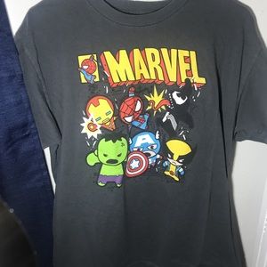 Chibi Marvel Comic Book Graphic T-Shirt